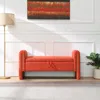 Streamdale Furniture Streamdale Teddy Bed End Bench With Arms & Storage - Orange