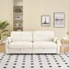 Streamdale Furniture Streamdale Teddy Cotton Linen Sofa Fabric, Metal Leg Sofa