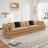 Streamdale Furniture Streamdale Teddy Fabric 4-seat Boneless Sofa, Camel