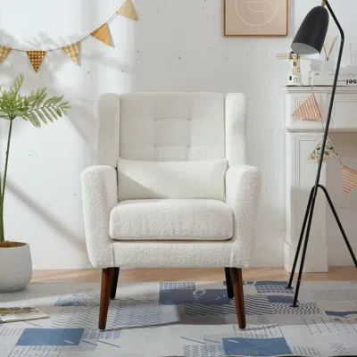 Streamdale Furniture Streamdale Teddy Fabric Accent Chair For Home And Office