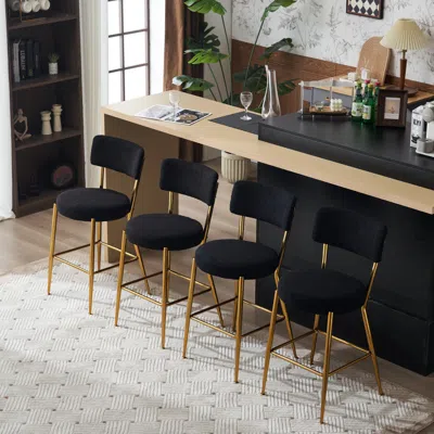 Streamdale Furniture Streamdale Teddy Fabric Bar Stools: Comfort, Style, And Durability
