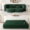 Streamdale Furniture Streamdale Teddy Fabric Foam Sleeper Sofa Bed With 2 Pillows - Green In Green