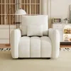 Streamdale Furniture Streamdale Teddy Fabric Lounge Chair With Pillow For Apartment Or Living Room