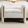 Streamdale Furniture Streamdale Teddy Fabric Single Bench Shoe Bench Makeup Bench For Bedroom