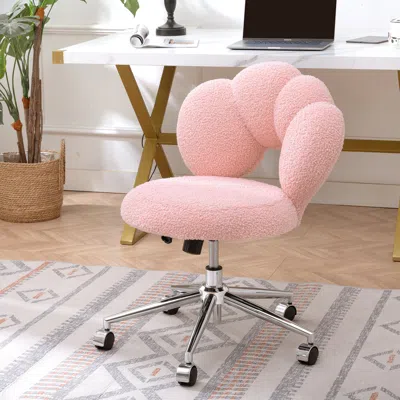 Streamdale Furniture Streamdale Teddy Fabric Swivel Office Chair With Adjustable Height
