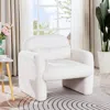Streamdale Furniture Streamdale Teddy Fleece Armchair With Pillow - Beige