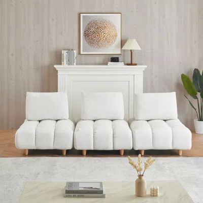 Streamdale Furniture Streamdale Teddy Sofa Fabric, 90" Long, Comfy Seats, For Living Spaces