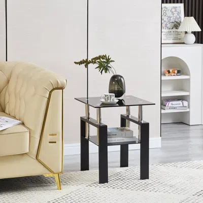 Streamdale Furniture Streamdale Tempered Black Glass Sofa Table