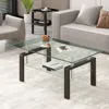 Streamdale Furniture Streamdale Tempered Clear Glass Coffee Table