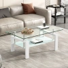 Streamdale Furniture Streamdale Tempered Clear Glass Coffee Table