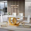 Streamdale Furniture Streamdale Tempered Glass Dining Set With Dining Chairs