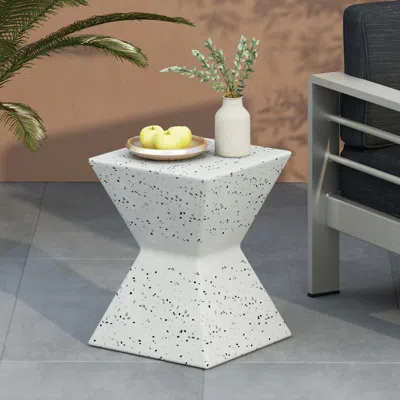 Streamdale Furniture Streamdale Terrazzo Concrete Outdoor Side Table