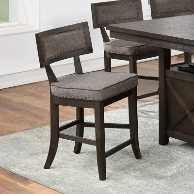 Streamdale Furniture Streamdale Timeless Solid Wood Counter Height Dining Chairs With Luxurious Cushion