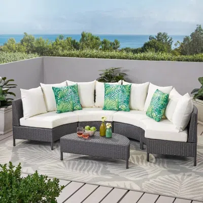 Streamdale Furniture Streamdale Timeless Wicker Sectional Lounge Set With Water-resistant Plush Cushions