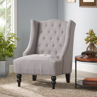Streamdale Furniture Streamdale Toddman Comfy Hi-back Club Chair In Gray
