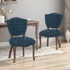 Streamdale Furniture Streamdale Traditional Button Tufted Dining Chair With Scrolled Legs