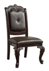 Streamdale Furniture Streamdale Traditional Dining Side Chair With Faux Leather Upholstery