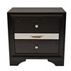 Streamdale Furniture Streamdale Traditional Matrix 2 Drawers Nightstand In Gray Made With Wood