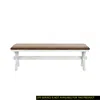 Streamdale Furniture Streamdale Traditional Oak Bench With Fabric Seat