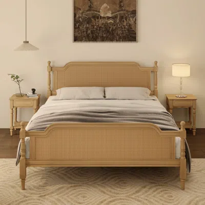 Streamdale Furniture Streamdale Traditional Style Rattan King Size Bed Frame
