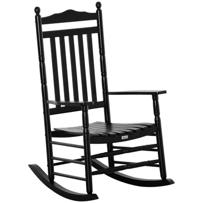 Streamdale Furniture Streamdale Traditional Wooden High-back Rocking Chair For Porch