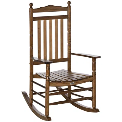 Streamdale Furniture Streamdale Traditional Wooden High-back Rocking Chair For Porch, Indoor/outdoor, Brown