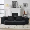 Streamdale Furniture Streamdale Transformable Sectional Sofa Bed - Chenille, Light Black In Black