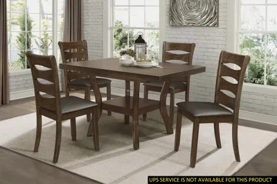 Streamdale Furniture Streamdale Transitional Dining Room Furniture 5 Piece Dining Set Table W Self