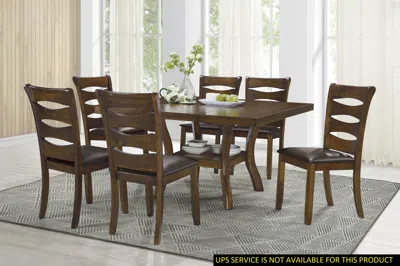 Streamdale Furniture Streamdale Transitional Dining Room Furniture 7 Piece Dining Set Table W Self