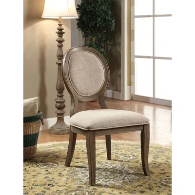 Streamdale Furniture Streamdale Transitional Rustic Oak And Side Chairs Set Of 2 Chairs Dining Room