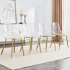 Streamdale Furniture Streamdale Transparent Plastic Nordic Dining Chairs (set Of 4)