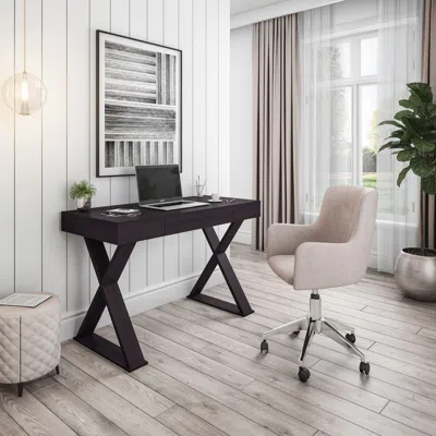 Streamdale Furniture Streamdale Trendy Writing Desk With Drawer In Brown
