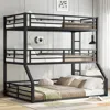 Streamdale Furniture Streamdale Triple Bunk Bed, Metal, Black