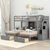Streamdale Furniture Streamdale Triple Bunk Bed With Drawers & Storage Ladder
