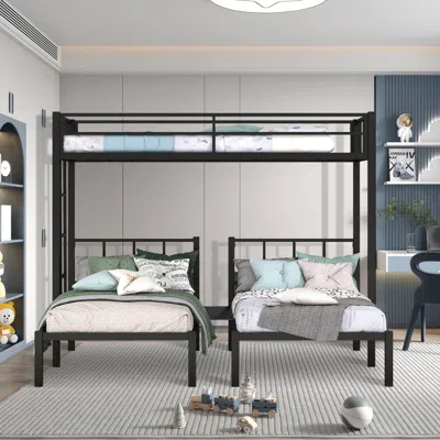 Streamdale Furniture Streamdale Triple Twin Bunk Bed, Can Be Separated Into 3 Twin Beds