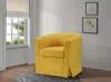 Streamdale Furniture Streamdale Tucker Woven Fabric Swivel Barrel Chair