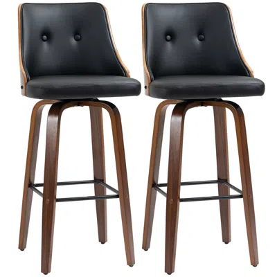Streamdale Furniture Streamdale Tufted Barstools With Footrest (set Of 2)