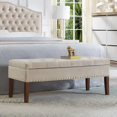 Streamdale Furniture Streamdale Tufted Bench With Storage