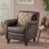 Streamdale Furniture Streamdale Tufted Bonded Leather Club Chair For Relaxing And Style
