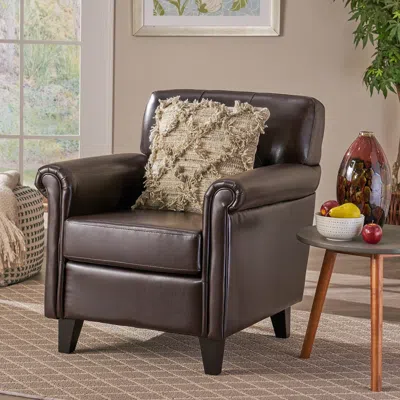 Streamdale Furniture Streamdale Tufted Bonded Leather Club Chair For Relaxing And Style
