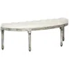 Streamdale Furniture Streamdale Tufted End Of Bed Bench In Off White