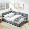 Streamdale Furniture Streamdale Tufted Upholstered Full Bed Frame - Velvet Gray