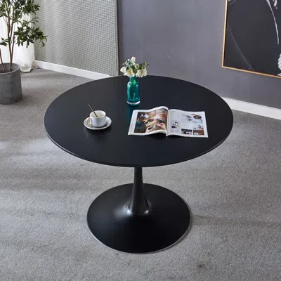 Streamdale Furniture Streamdale Tulip Table Mid-century Dining Table For 4-6 People With Round Mdf