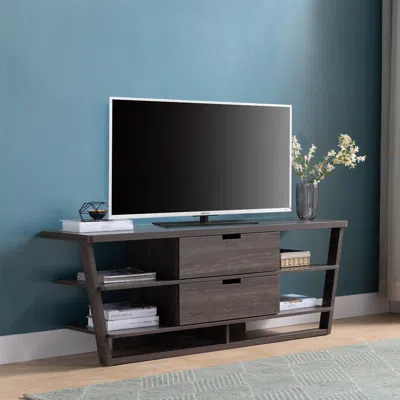 Streamdale Furniture Streamdale Tv Stand Brown Walnut