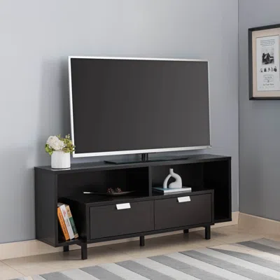 Streamdale Furniture Streamdale Tv Stand Red Cocoa In Black