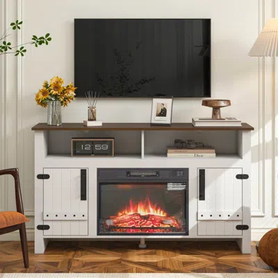 Streamdale Furniture Streamdale Tv Stand With Fireplace & Storage