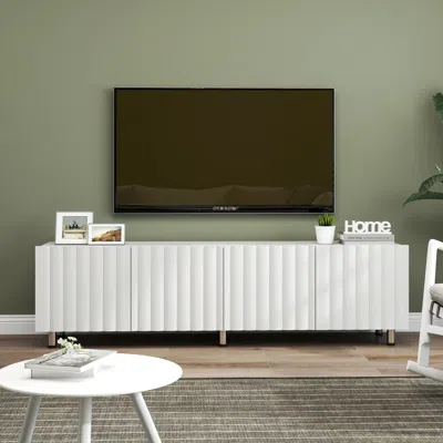 Streamdale Furniture Streamdale Tv Stand With Storage & Drawers - White