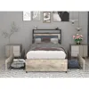 Streamdale Furniture Streamdale Twin Bed Frame: Storage Headboard, Charging Station