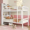 Streamdale Furniture Streamdale Twin Bunk Bed With Shelves And Guardrails, Converts To 2 Beds