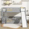 Streamdale Furniture Streamdale Twin Bunk Bed With Slide, Ladder, Storage
